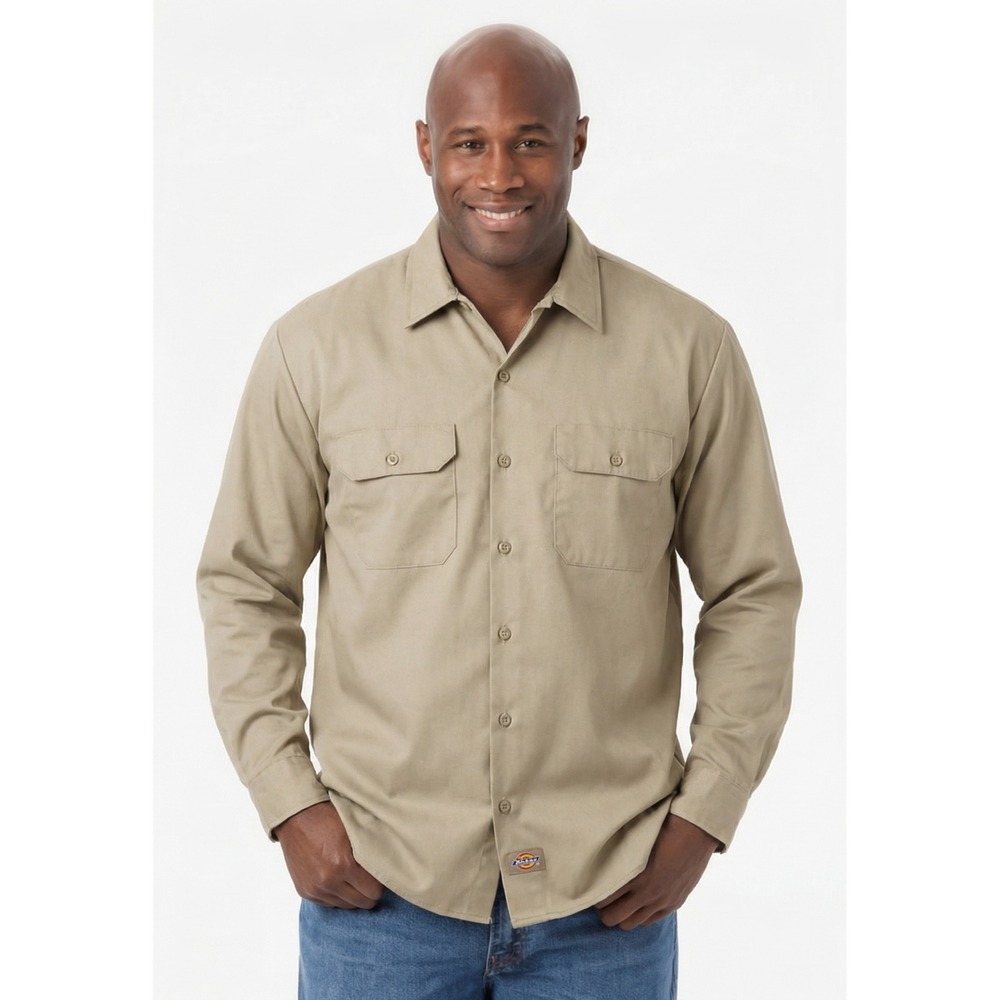 Red Head Brand Co Mens Medium Long Sleeve Button Up Shammy Shirt Tan Chamois